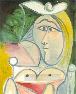 パブロ・ピカソ Painting - 女性の胸像 3 1971 年キュビズム パブロ・ピカソ